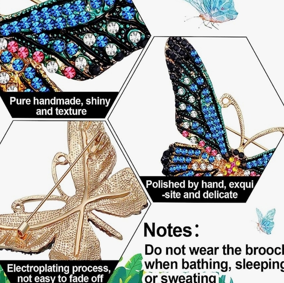 Beautiful Crystal Peacock Brooch Pin Full of Bling NIP - Picture 4 of 9